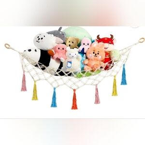 Stuffed Animal Hammock with Colorful Tassels